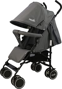 MOON Neo Plus Light Weight Travel Stroller/Pushchair for Baby/Kids/Toddler from 0 Months+(Upto 18 kg) |Umbrella Fold | Multi Position Reclining Seat | Storage Basket | Shoulder Strap -Mid Grey