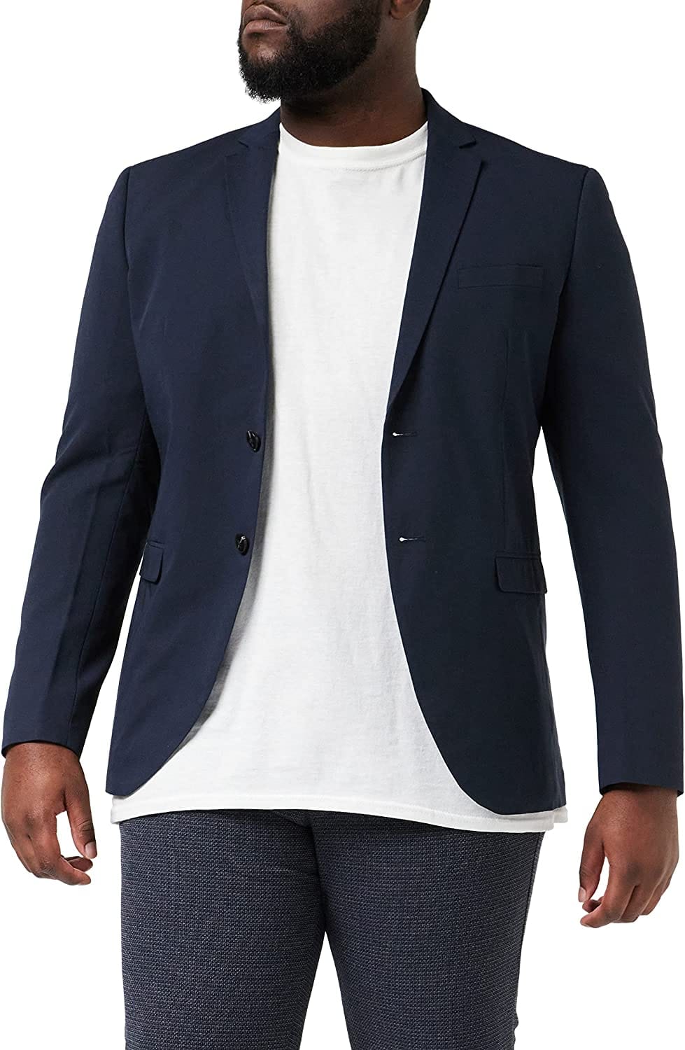 JACK & JONES Jprfranco Men's Blazer Ps Noos Blazer, Black, 64 Plus Size