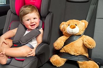 مقعد سيارة مريح للأطفال من كيندركرافت، مقعد معزز للأطفال مع حزام ذي 5 نقاط، مسند رأس قابل للتعديل، للأطفال الرضع، مجموعة 1/2/3، 9-36 كجم، حتى 12 سنة، شهادة سلامة ECE R44/04، أسود