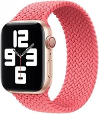WIWU Unisex Braided Solo Loop Watchband For iWatch, 38-40mm / S:130mm, Pink Black 130mm 38 , 40mm
