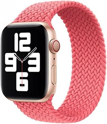 WIWU Unisex Braided Solo Loop Watchband For iWatch, 38-40mm / S:130mm, Pink