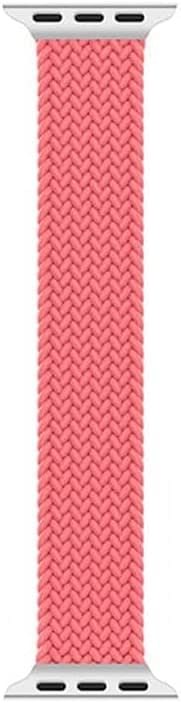 WIWU Unisex Braided Solo Loop Watchband For iWatch, 38-40mm / S:130mm, Pink Black 130mm 38 , 40mm
