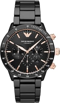 Emporio Armani Men's Chronograph Watch, 43mm case size, AR70002 - Black