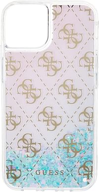 Guess Liquid Glitter Case 4G Pattern Gradient Background For Iphone 13 (6.1") - Iridescent