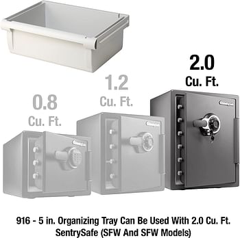 SentrySafe 916 Drawer Accessory, for SFW205 Fire Safes/Tray/Grey