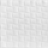 A La Maison Ceilings R25 Basket Weave Foam Glue-up Ceiling Tile (21.6 sq. ft./Case), Pack of 8, Plain White, 21