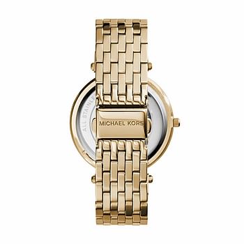 Michael Kors Darci 3 Hand Watch with Glitz Accents, 39MM,MK3191/Analog/Gold