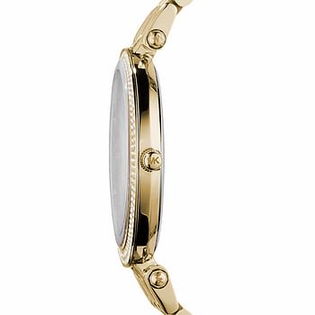 Michael Kors Darci 3 Hand Watch with Glitz Accents, 39MM,MK3191/Analog/Gold