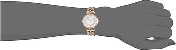 Emporio Armani Womens Quartz Watch, 32mm, Analog Display and Stainless Steel Strap AR1909, Mother of Pearl/Rose Gold