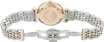 Emporio Armani Women's Two-Hand, Stainless Steel Watch, 32mm case size,AR1926/Analog/White\Multicolour