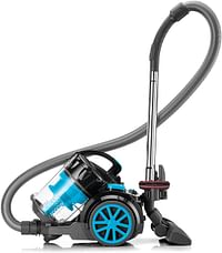 Black+Decker Multi-Cyclonic Bagless Corded Canister Vacuum Cleaner With 6 Stage Filtration 2000 W Max Power 2.5 L 21 Kpa Suction Power - Vm2080-B5 - Blue