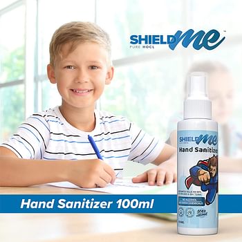 School Protection Package [Face Shield + Face Mask + 100ML Natural Hands & Surfaces Sanitizer]- SHIELDme (Brown (Boys))