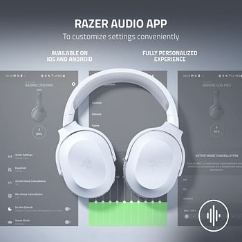 Razer Barracuda X Wireless Gaming & Mobile Headset PC, Playstation, Switch, Android, iOS: 2022 Model 2.4GHz Wireless + Bluetooth Lightweight 250g 40mm Drivers 50 Hr Battery Mercury White, One Size