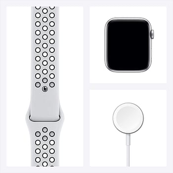 Apple Watch Series 6 + Nike (40mm, GPS) Silver Aluminium Case with Nike Sport Band Pure Platinum/Black