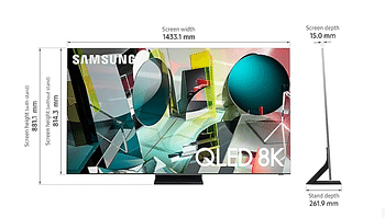 Samsung 65-Inch 8K QLED UHD Smart TV With Infinity screen, Direct Full Array 32X and OTS+, QA65Q950TSUXZN Black