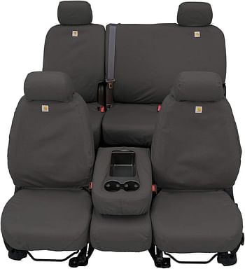 Covercraft Carhartt Seatsaver Custom Seat Covers | Ssc2509Cagy | 1St Row Bucket Seats | Compatible With Select Toyota Tacoma Models, Gravel