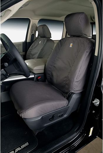 Covercraft Carhartt Seatsaver Custom Seat Covers | Ssc2509Cagy | 1St Row Bucket Seats | Compatible With Select Toyota Tacoma Models, Gravel