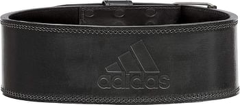 Adidas Unisex's Leather Weightlifting Belt, Black, S (22-32 Inch)