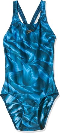 Speedo Women Colourtone Allover Powerback Swim Briefs - Nordic Teal/Powder - Blue - Size 11