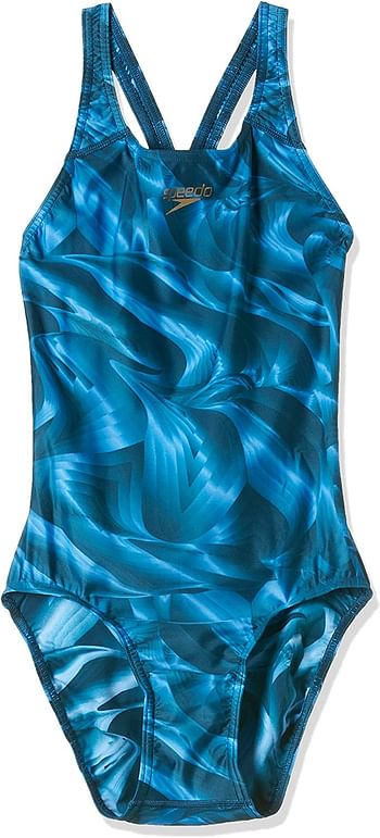 Speedo Women Colourtone Allover Powerback Swim Briefs - Nordic Teal/Powder - Blue - Size 11