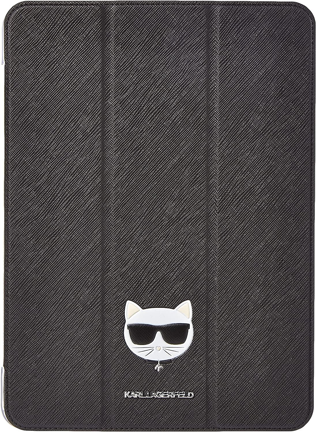 Karl Lagerfeld PU Saffiano Choupette Head Folio Case for iPad 11" - Black