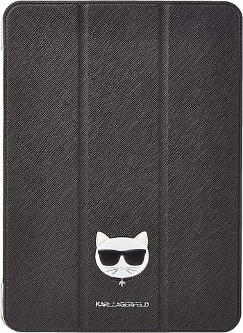 Karl Lagerfeld PU Saffiano Choupette Head Folio Case for iPad 11" - Black