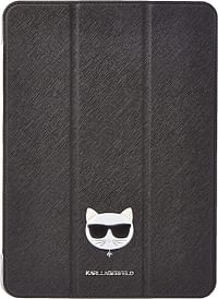 Karl Lagerfeld PU Saffiano Choupette Head Folio Case for iPad 11" - Black