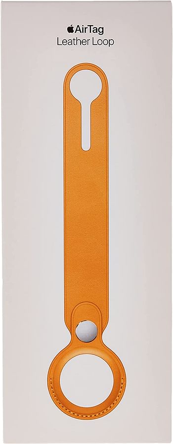 Apple AirTag Leather Loop -California Poppy