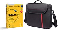 Laptop Bag, Datazone Shoulder Bag 15.6 Inch Black With Norton N360 Deluxe 50 Gb Pc Cloud Backup Ar 1 User 3+2 Device.