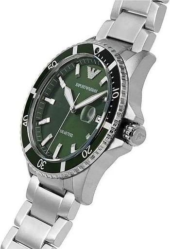 Emporio Armani Watch AR11338, Silver green 32mm