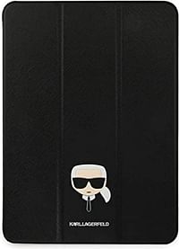 Karl Lagerfeld Pu Saffiano Karl Head Folio Case For Ipad 11" Black, Check The Product Discription, Klfc11Okhk