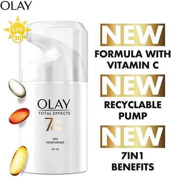 Olay Face Moisturizer Total Effects 7inOne Anti-Ageing Day Cream SPF15 with Vitamin B3 50g Multicolor