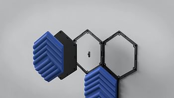 Corsair Elgato Wave Panels, Acoustic Treatment Foam, Black, 20AAL9901/02 /Starter Set/Black