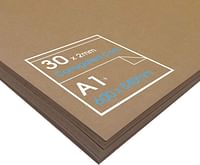 Corrugated Modelmaking Cardboard 2mm - 300gsm kraft laminated outer surfaces. A1 x 30 sheets
