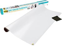 Post-It Super Sticky Dry Erase Surface Def4X3, 3 Ft X 4 Ft (91.4 Cm X 1.21 M), Whiteboard Film, White, 4 X 3 Feet