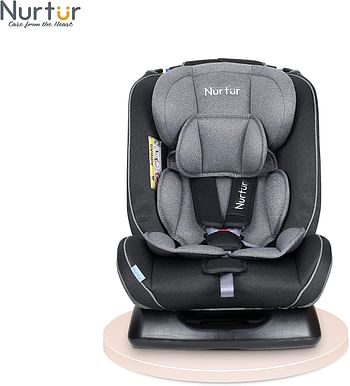 Nurtur Otto Baby/Kids 4-in-1 Car Seat - 4 Position Recline - 5-Point Safety Harness – 10 Level Adjustable Headrest, 0 months to 12 years (Group 0+/1/2/3), Upto 36kg (Official Nurtur Product)