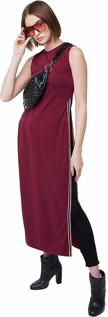 Miss Olive Women's Cotton Maxi Top M/Maroon