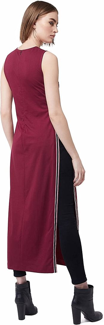 Miss Olive Women's Cotton Maxi Top M/Maroon