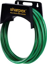 Sharpex Garden Steel Material Hose Hanger -Wall Mounted Watering Hose Holders - Heavy Duty Portable Irrigation Hose Hanger Only (Black)