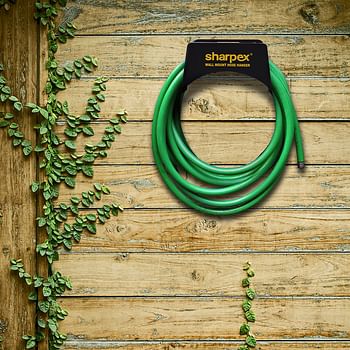 Sharpex Garden Steel Material Hose Hanger -Wall Mounted Watering Hose Holders - Heavy Duty Portable Irrigation Hose Hanger Only (Black)