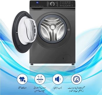 O2 Front Opening Inverter 100% Steam Drying Washing Machine, 12 kg Capacity, Silver, OFL12-07CB