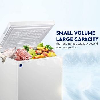 O2 Chest Freezer, 6.9 Cu. Feet (198 Liter) Capacity, White, OCF-199 White