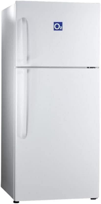 O2 Double Door Refrigerator, 11.4 Cu. Feet (324 Liter) Capacity, White, OBD-320W