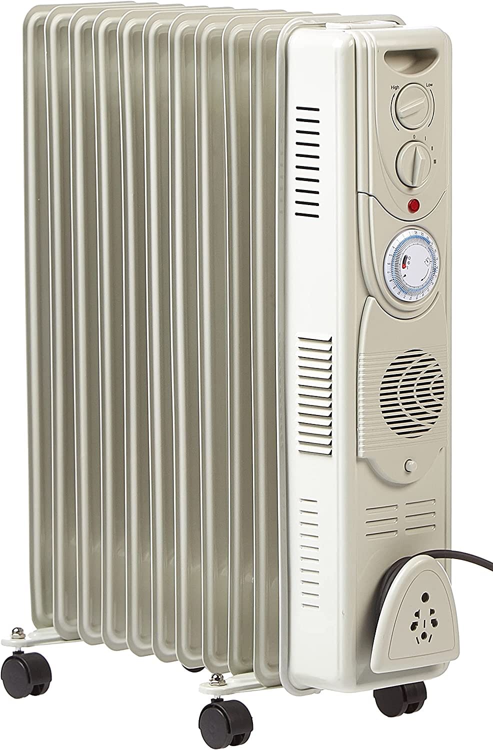 Crownline HT-244 11-Fins Oil Radiator Heater 1000W 1500W 2500W 20 240 V 50Hz White" Min