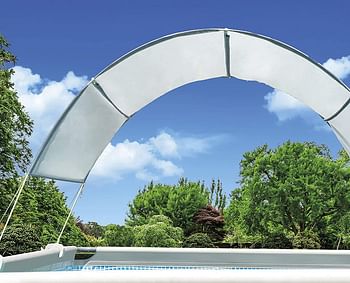 مظلة لحمام السباحة مقاس 9 قدم تتميز بشكل مستطيل صغير