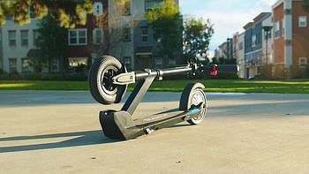 Razor Electric Scooter E Prime Air 24Km/H Adult Electric Premium Scooter, Up to 15mph, 8" Airless Pneumatic Tires, Rear Wheel Drive, Lightweight Aluminum Frame, Foldable Premium Electric Scooter