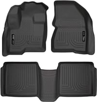 Husky Liners Weatherbeater Series | Front & 2Nd Seat Floor Liners - Black | 98741 | Fits 2009-2019 Ford Flex/Lincoln Mkt 3 Pcs