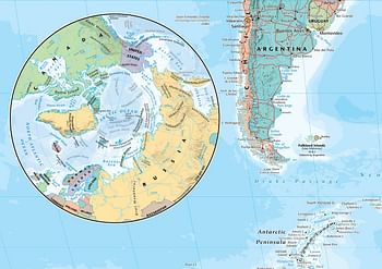 Collins World Wall Laminated Map