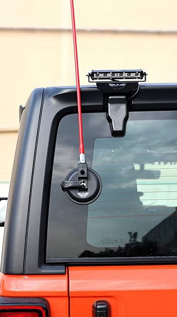 AOR Off-Road Flag Suction Mount - 2 Holes for Horizontal and Vertical Mounting Lightweight Build and Effortless Removal or Installation - Secure and Firm Holding for Rough Terrain and Sand Dunes