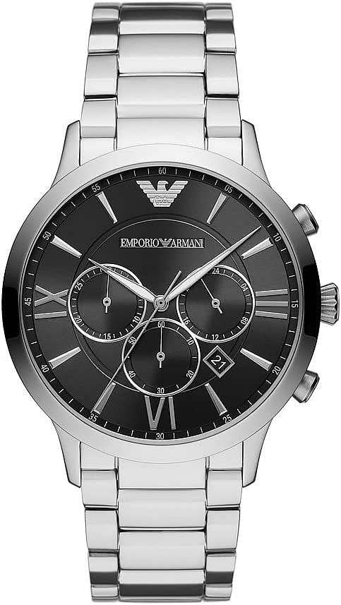 Emporio Armani Men's Chronograph Quartz Watch silver